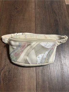 ✨ Vintage 90s Accessory Works Patchwork Fanny Pack | Pastel & Snakeskin Textures